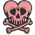 Pink Skull Heart